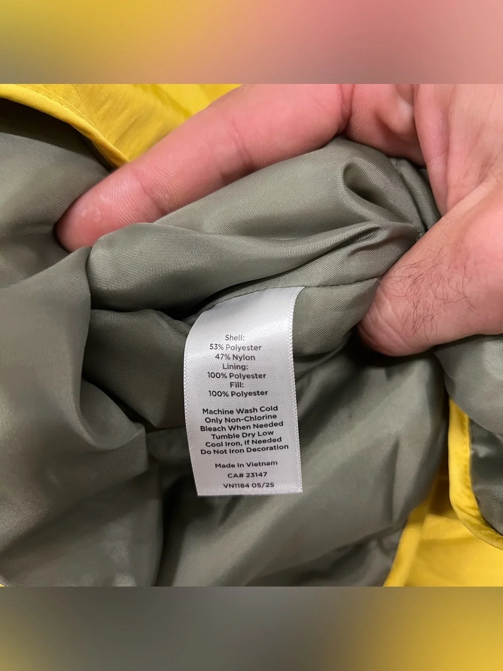 Talbots Women's Zip Off Sleeve Woven Jacket Size Small Yellow Drawstring Waist